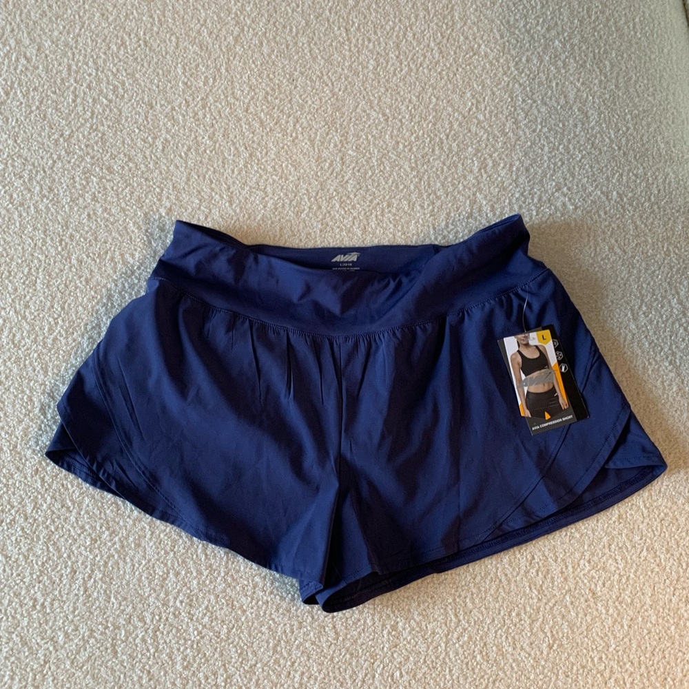 Avia Dark Blue Athletic Shorts Large (12-14)